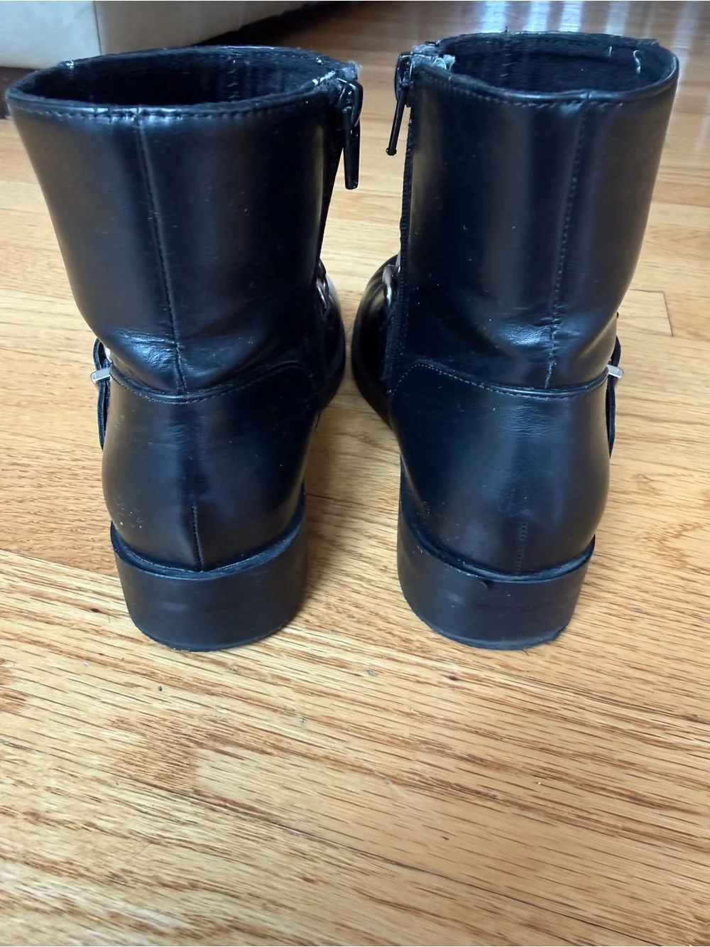 Zara Girls Moto Boots with Chain Detail